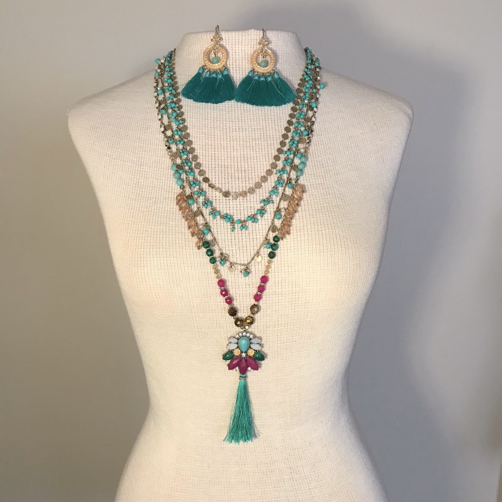 Chloe and Isabel Jaipur and Bazaar necklaces